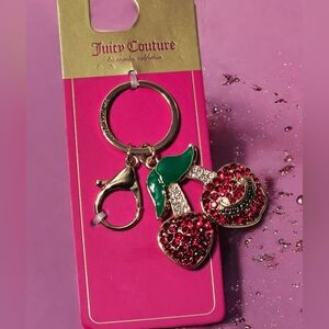 NEW Juicy Couture Sparkling Cherry Bag Charm/ Keychain NWT
